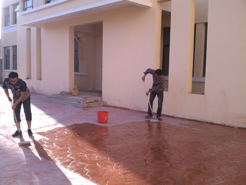 平鄉陽光幼兒園內部壓花地坪道路