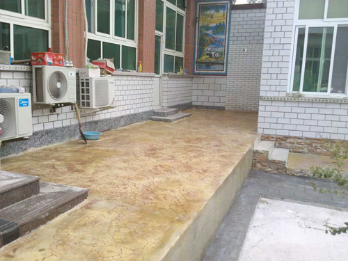 廊坊農家小院壓印地坪施工
